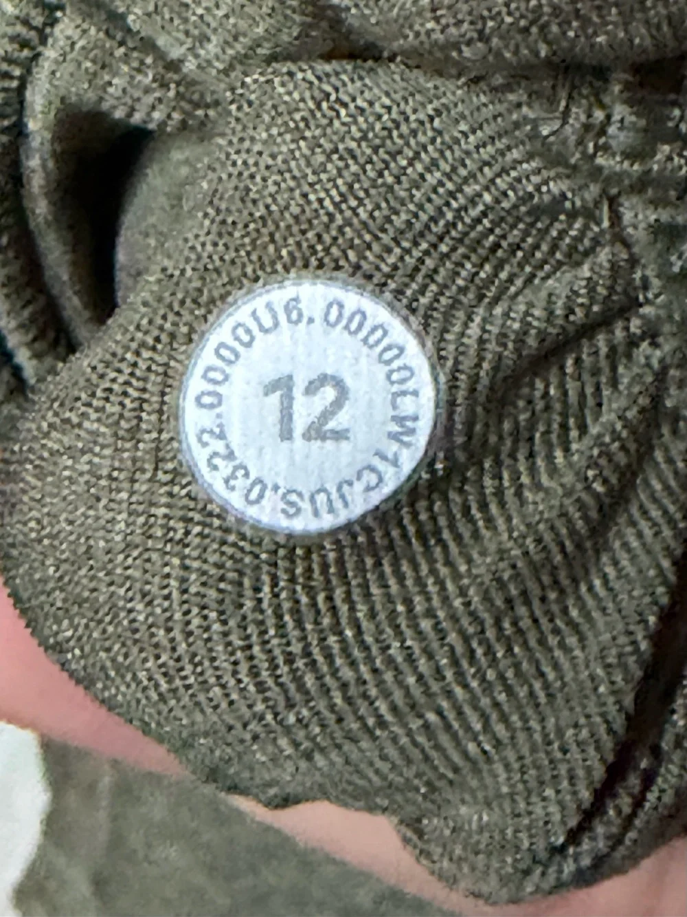 Lululemon EBB to Street Cropped Tank Sz 12 *Olive Green